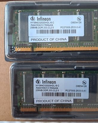 RAM DDR 2X256MB 333 CL 2.5 Infineon