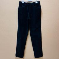 Elegant Pantaloni Nero Vellutato Classico Casual