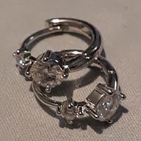 meravigliosi orecchini in argento con moissanite p