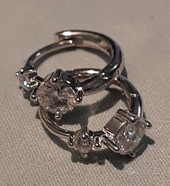 meravigliosi orecchini in argento con moissanite p
