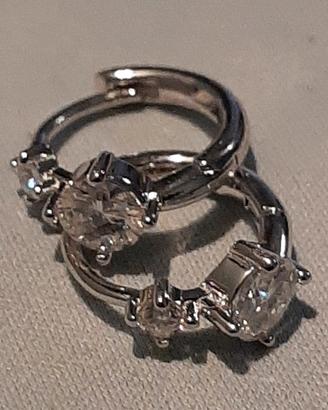 meravigliosi orecchini in argento con moissanite p