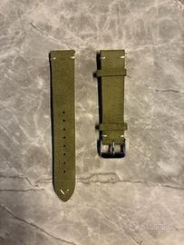 Cinturino orologio in pelle color salvia