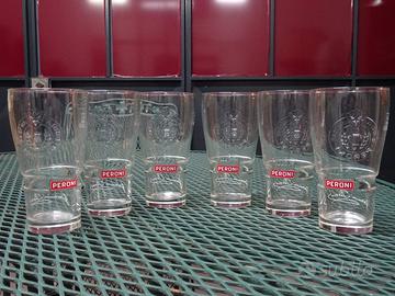 Sei bicchieri Peroni serigrafati 0,4 L