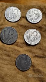 Monete da 5,10 e 20 lire anni vari