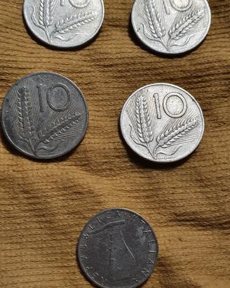 Monete da 5,10 e 20 lire anni vari
