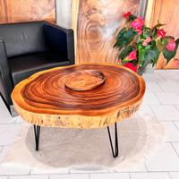 Tavolini da Salotto in Legno Massello di Acacia