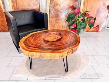 Tavolini da Salotto in Legno Massello di Acacia