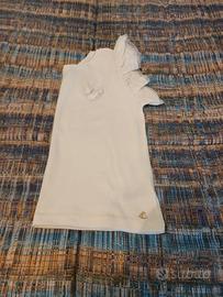 canotta ruches bianco/oro tg.12aa Petit Bateau 