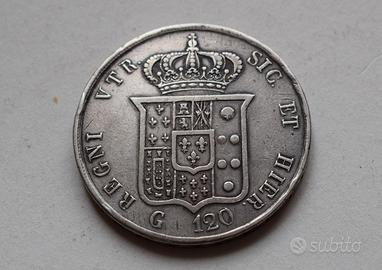 PIASTRA DA 120 GRANA NAPOLI 1858 – FERDINANDO II