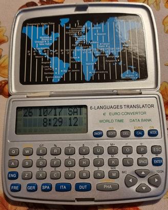 Traduttore elettronico 6 lingue con agenda 