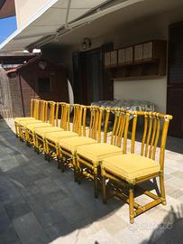 SET DI 8 SEDIE STILE MC GUIRE ANNI 70 (trattabile)