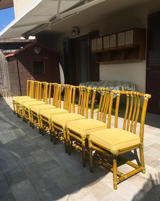 SET DI 8 SEDIE STILE MC GUIRE ANNI 70 (trattabile)