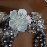 collana con 3 giri con perle coltivate 