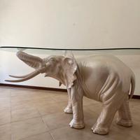 Tavolo da salotto in ceramica e vetro