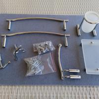 Set completo accessori bagno in acciaio