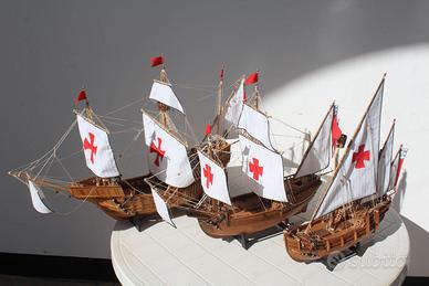 Velieri Caravelle in legno Niña, Pinta e S. Maria