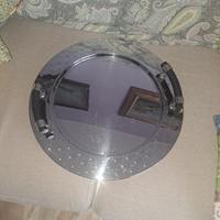 VASSOIO TONDO INOX ALESSI CON MANICI USATO