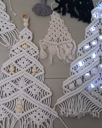 decorazioni natalizie macramè 
