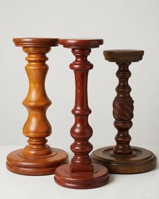 Portavasi torniti in legno