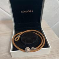 Bracciale Pandora doppio giro in pelle
