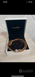 Bracciale Pandora doppio giro in pelle