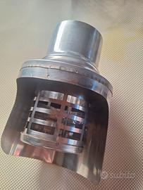 Terminale inox antivento fumi scarico 80mm