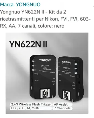 x Nikon 2 trigger +1 controller ricetrasmettitori