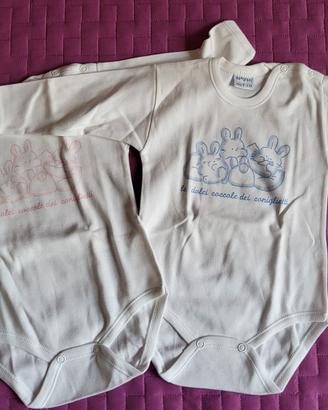 2 body Bambibel neonato neonata 9 mesi 74 cm NUOVI