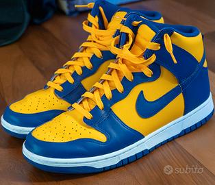 Scarpe Nike Dunk High Gialle e Viola Originali