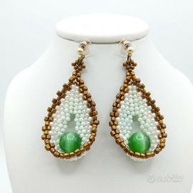 Orecchini Vintage Artigianali Pietre Boho Chic