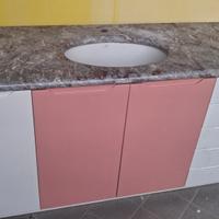 mobiletto bagno marmo con lavandino