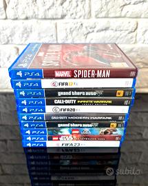 Lotto Custodie PS4 Originali con Copertine