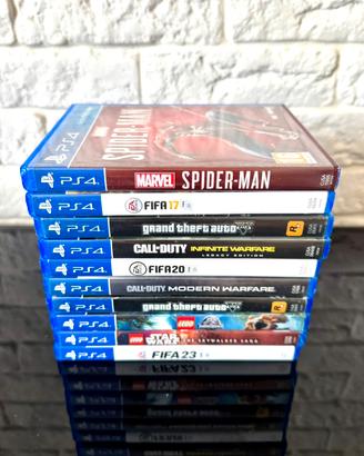 Lotto Custodie PS4 Originali con Copertine
