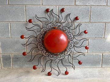 Lampadario/applique marocchino in ferro battuto