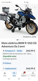 Moto elettrica bambini bmw GS