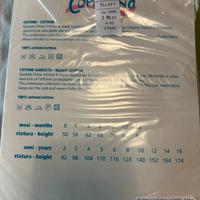 2 body neonata mezza manica in cotone tg. 3 mesi