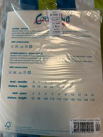 2 body neonata mezza manica in cotone tg. 3 mesi