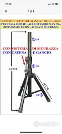 SUPPORTO TREPPIEDE STATIVO REGOLABILE PER CASSE