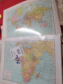 cartine geografiche anni '80 misura 28 x35 