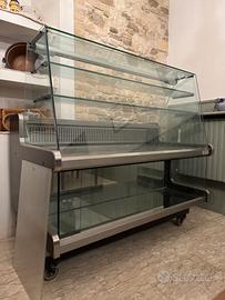 VETRINA FRIGORIFERO + SUPPORTO CON RUOTE