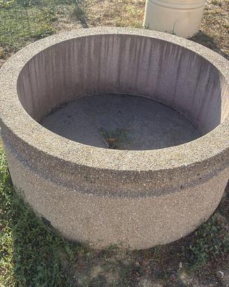 Set Arredo Esterno in Cemento: Panca Curva + Grand