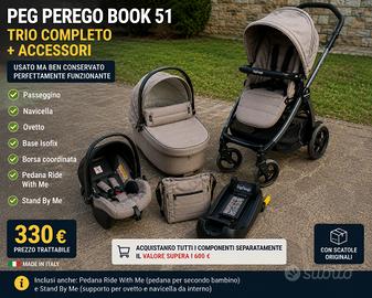 Trio Peg Perego Book 51 completo di accessori