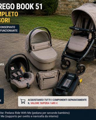 Trio Peg Perego Book 51 completo di accessori
