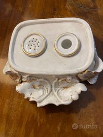 calamaio in porcellana Old Paris antico inkstand