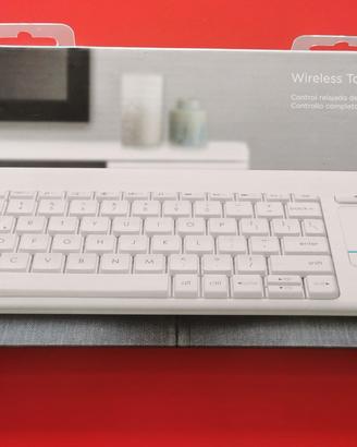 Logitech tastiera wireless con mouse pad k400 plus