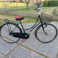 bicicletta donna con cestino pronta all'uso 