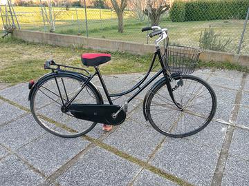 bicicletta donna con cestino pronta all'uso 