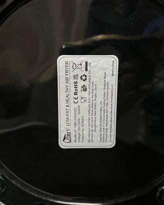 Friggitrice ad aria Uten 6,5L XXL 1800W Mod. HF-10