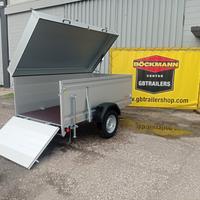 Carrello rimorchio auto mono asse con coperchio