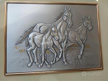 Quadro argento R. Romagnoli - il puledro